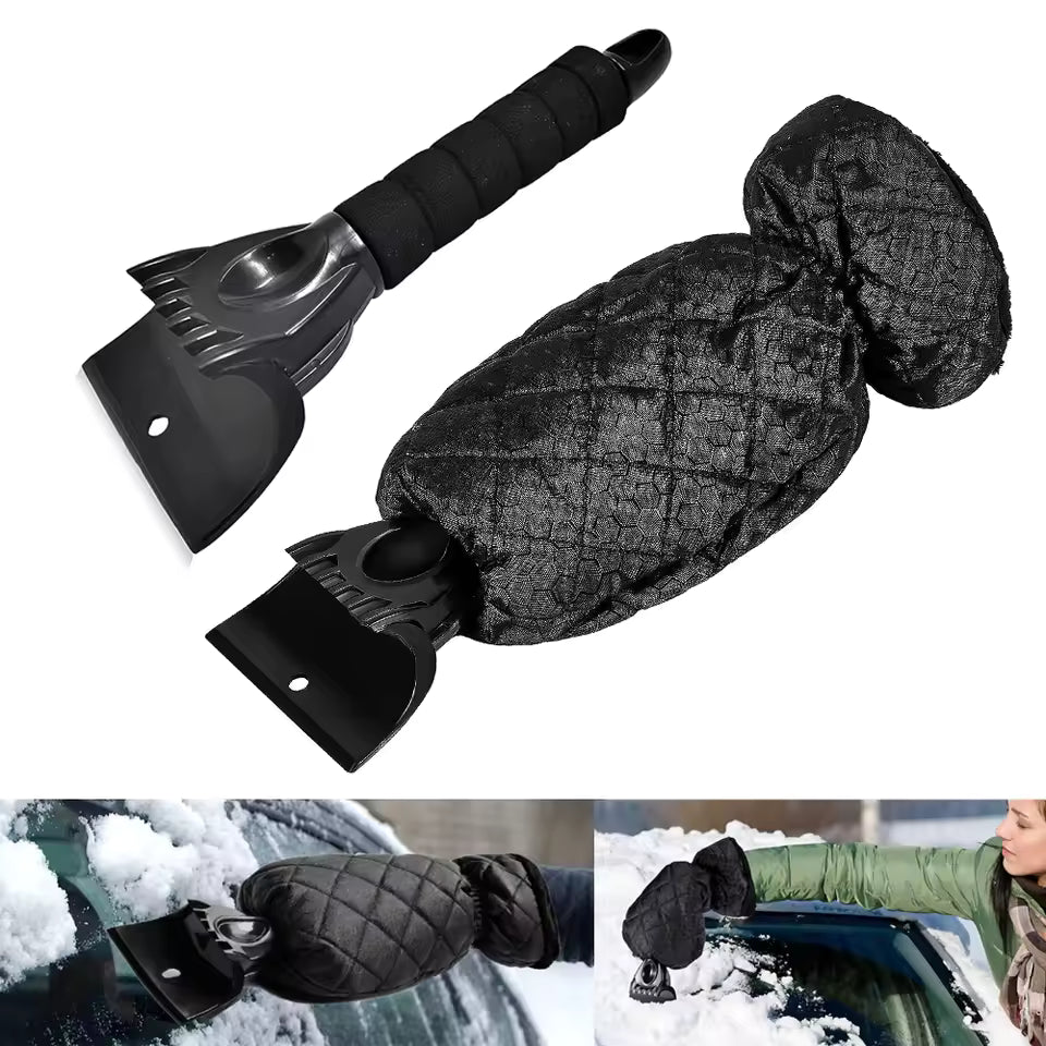Ice Scraper Mitt — Warm Fleece Glove with Built-In Scraper
