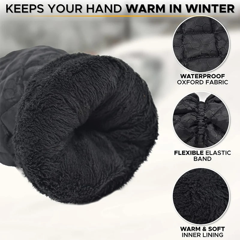 Ice Scraper Mitt — Warm Fleece Glove with Built-In Scraper