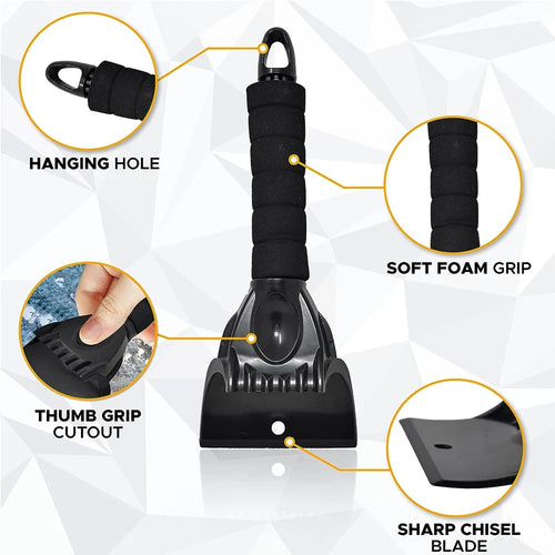 Ice Scraper Mitt — Warm Fleece Glove with Built-In Scraper